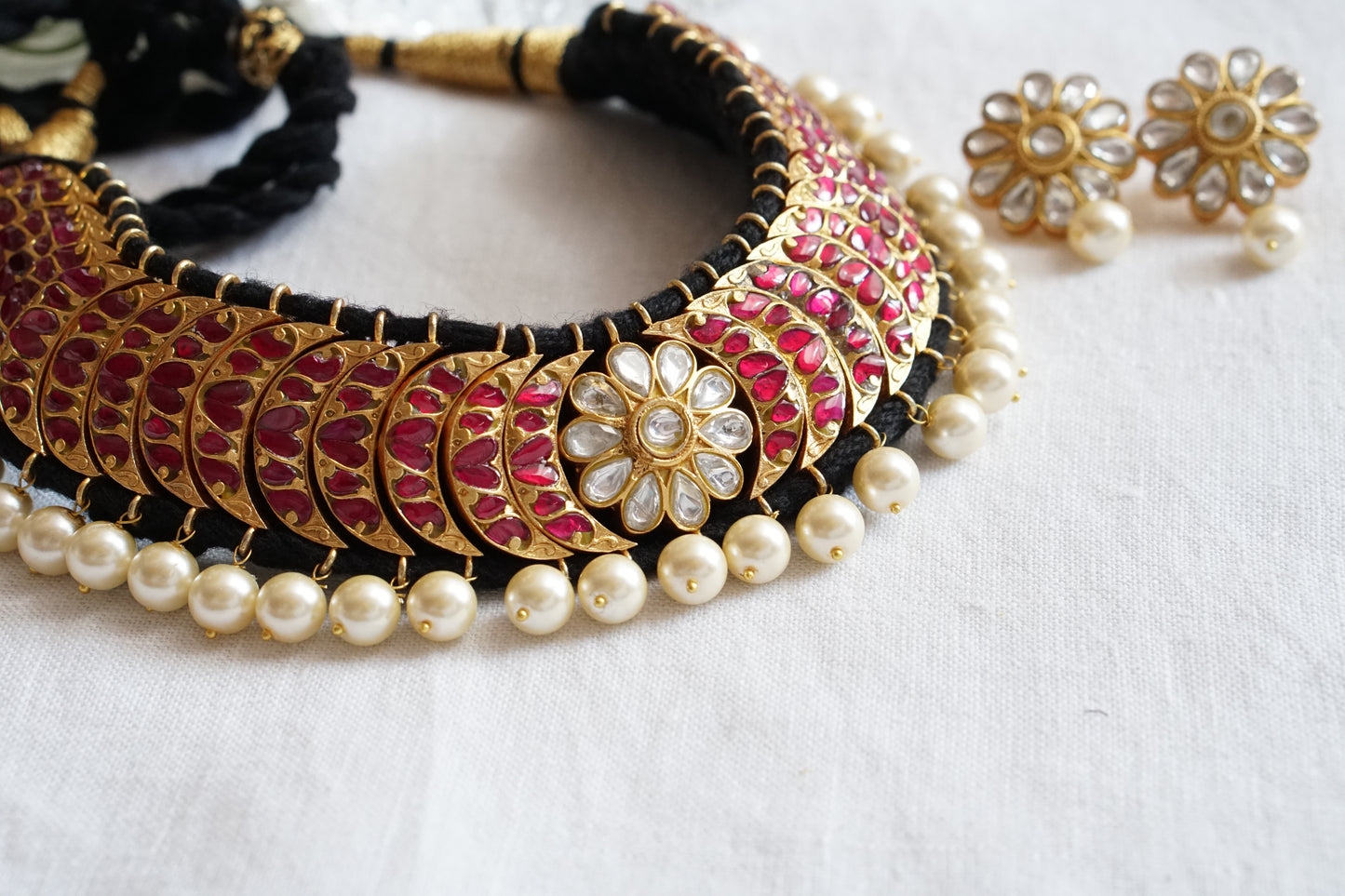 Kundan Necklace set(4-8577)(R)(PREORDER) - JEWELSTYLE