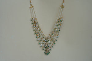 Kundan 3 line ranihaar necklace (4-8543)(S)