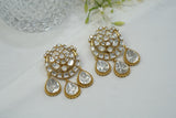 White Stone Polki Earring (1-3875)(B)