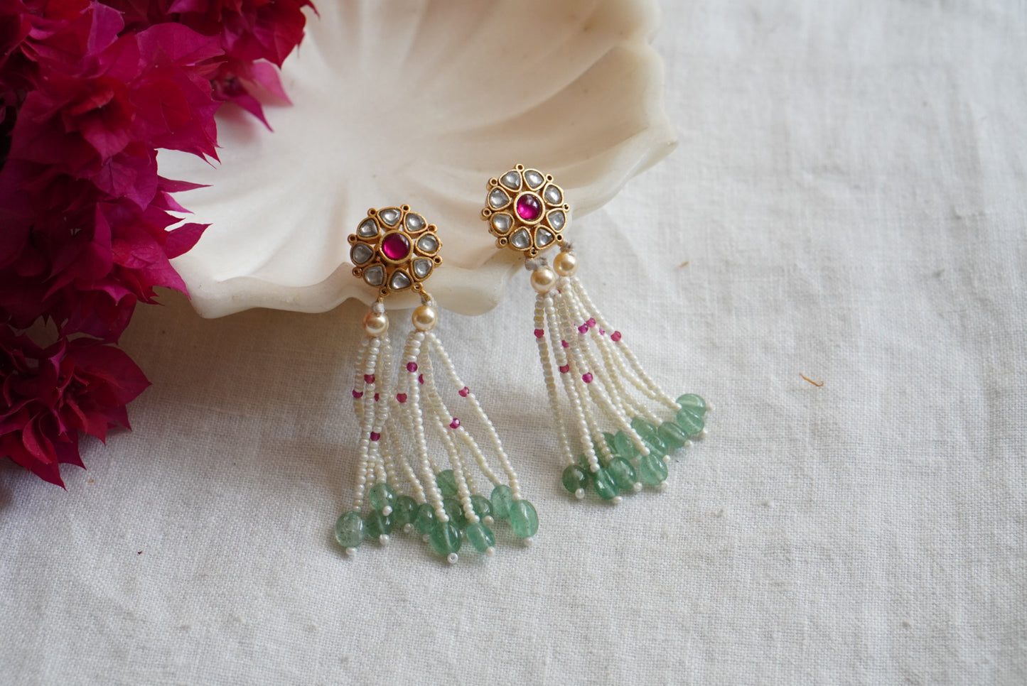 Kundan Earrings  (1-4094)(K)(PREORDER)