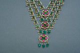 Kundan 3 line ranihaar necklace (4-8541)(S)
