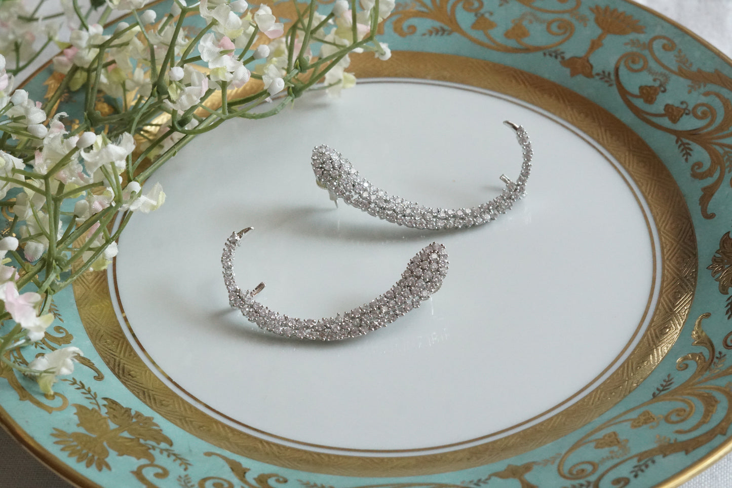 AD stone Earcuff Earrings (1-5173)(from turkey) - JEWELSTYLE