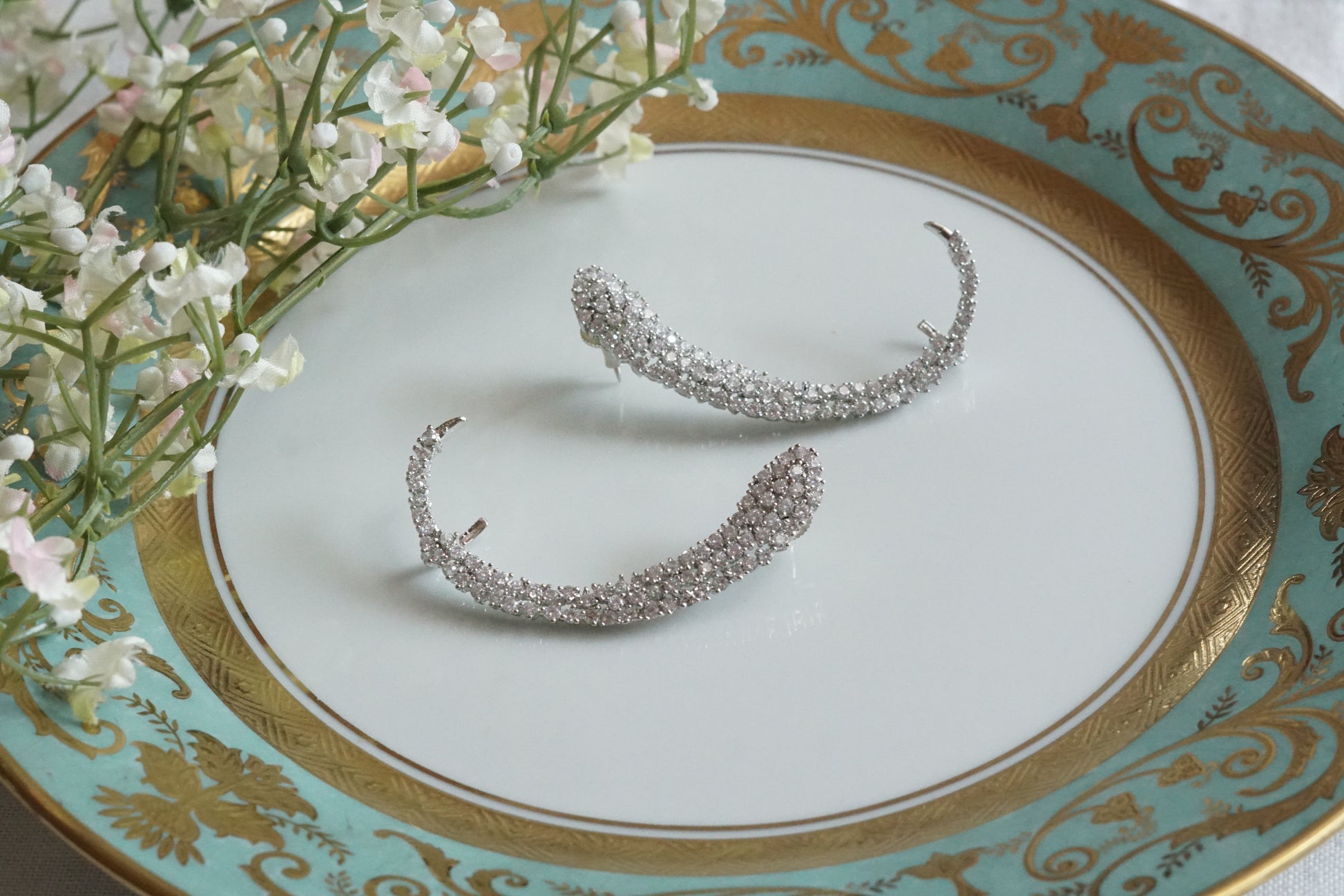 AD stone Earcuff Earrings (1-5173)(from turkey) - JEWELSTYLE
