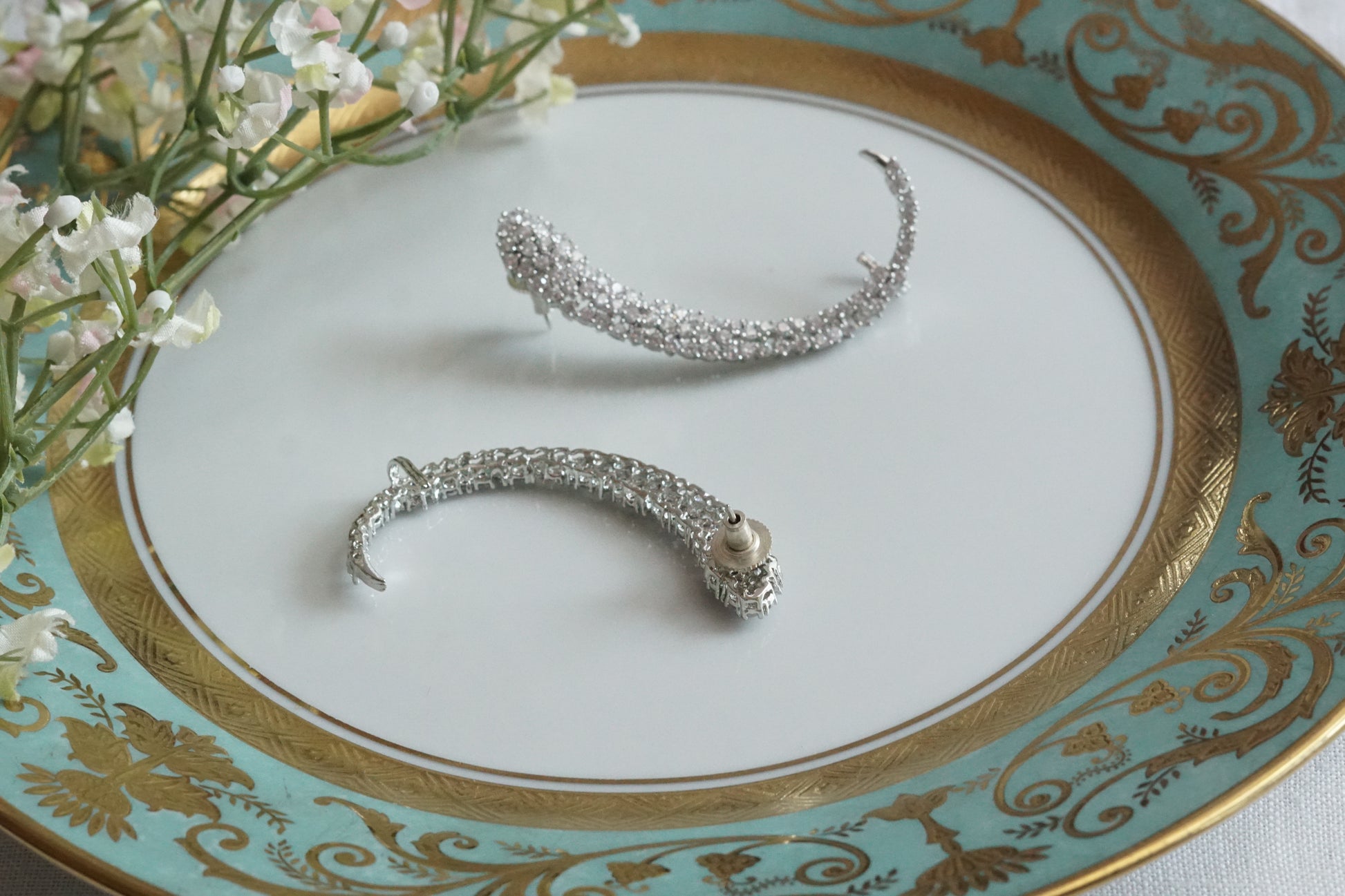 AD stone Earcuff Earrings (1-5173)(from turkey) - JEWELSTYLE
