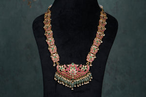 Pink, Green & White Necklace (4-8525)(K)
