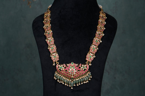 Pink, Green & White Necklace (4-8525)(K)