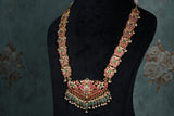 Pink, Green & White Necklace (4-8525)(K)