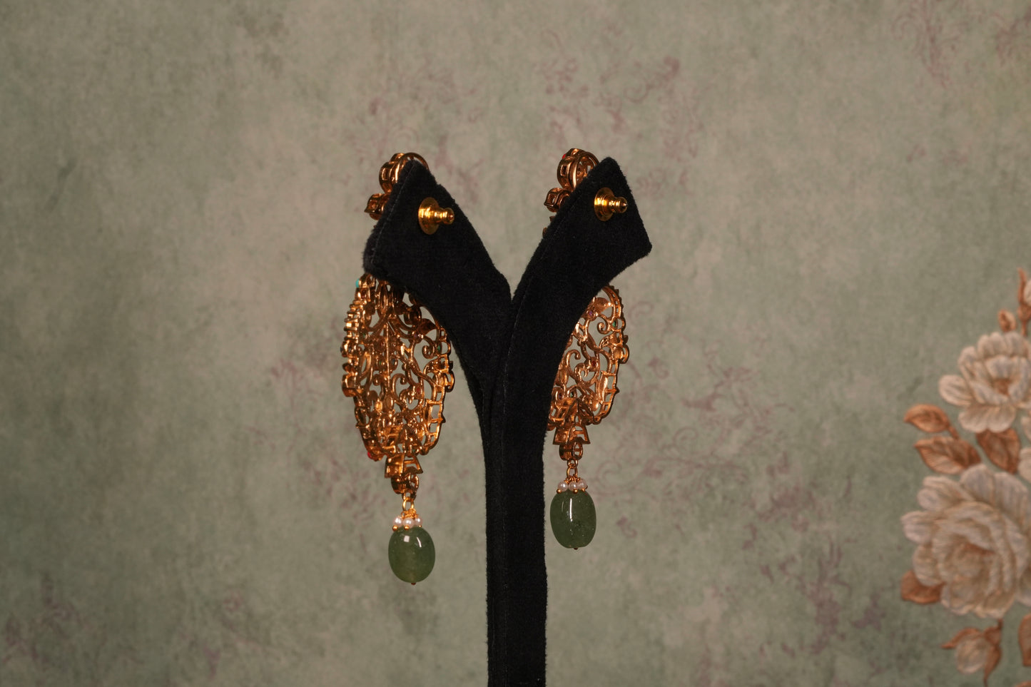 Multi Stone Earrings (1-5119)(B)