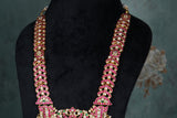 Pink, Green & White pendant Necklace (4-8524)(K)