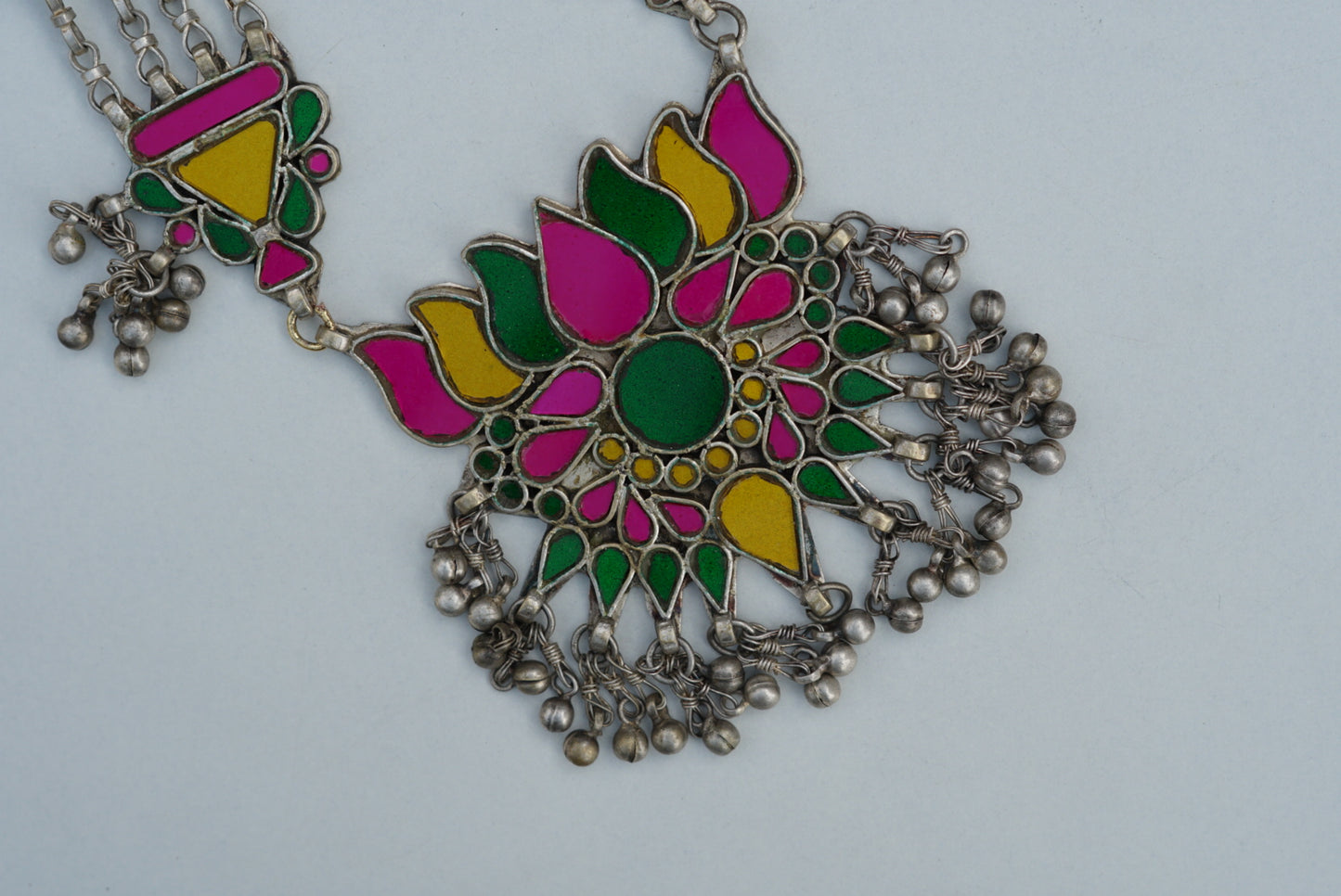 Mirror Oxidised Necklace (4-6510)