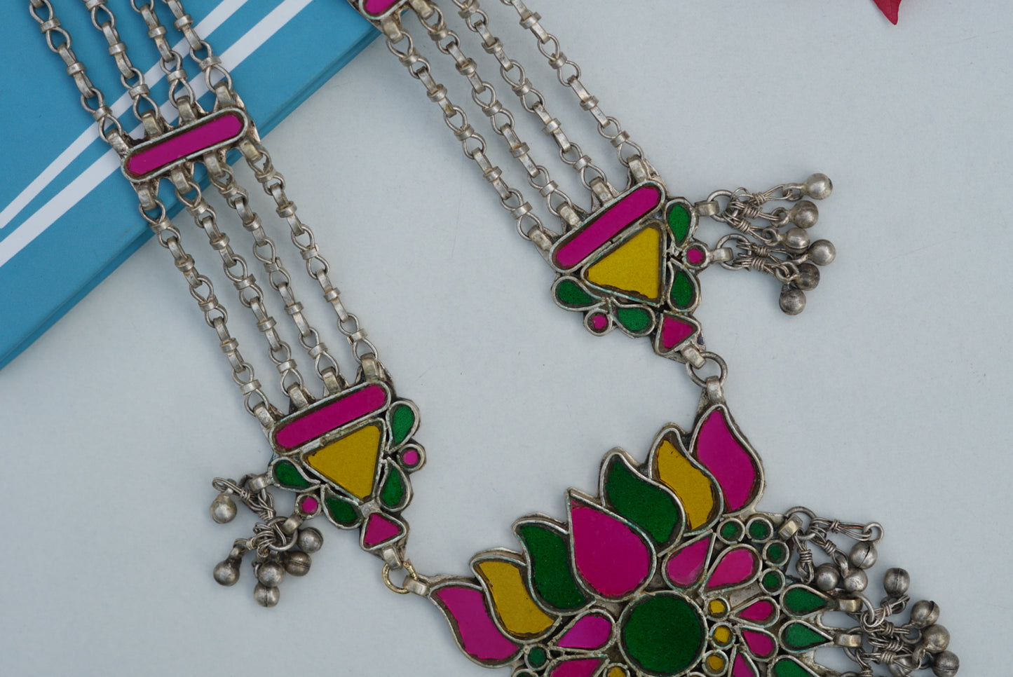 Mirror Oxidised Necklace (4-6510)