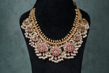 Pink, Green & White Necklace (4-8523)(K)