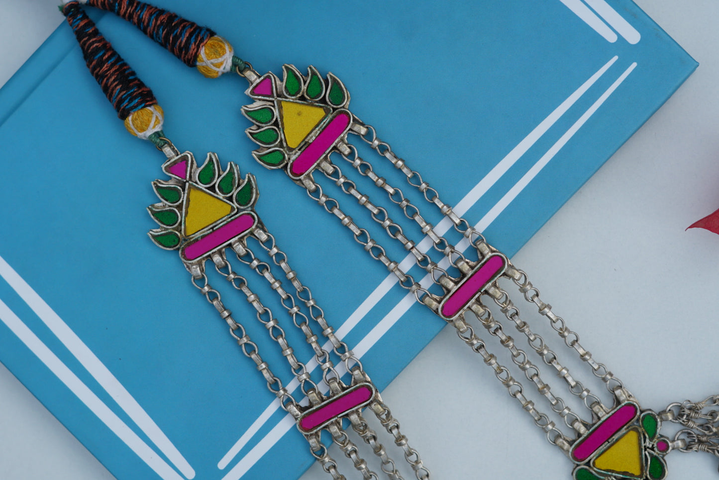 Mirror Oxidised Necklace (4-6510)