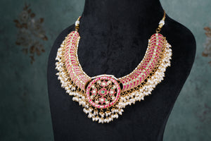 Pink & White Necklace (4-8519)(K)
