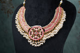 Pink & White Necklace (4-8519)(K)