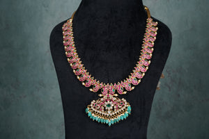 Mango kundan pendant Necklace (4-8526)(K)