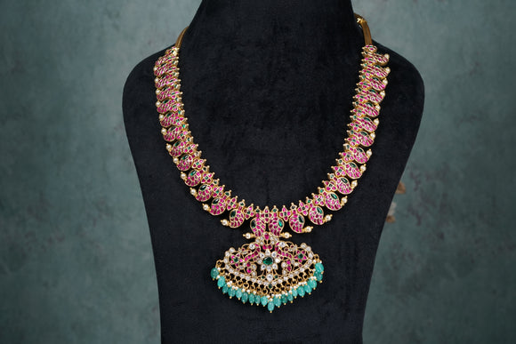 Mango kundan pendant Necklace (4-8526)(K)