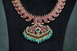 Mango kundan pendant Necklace (4-8526)(K)