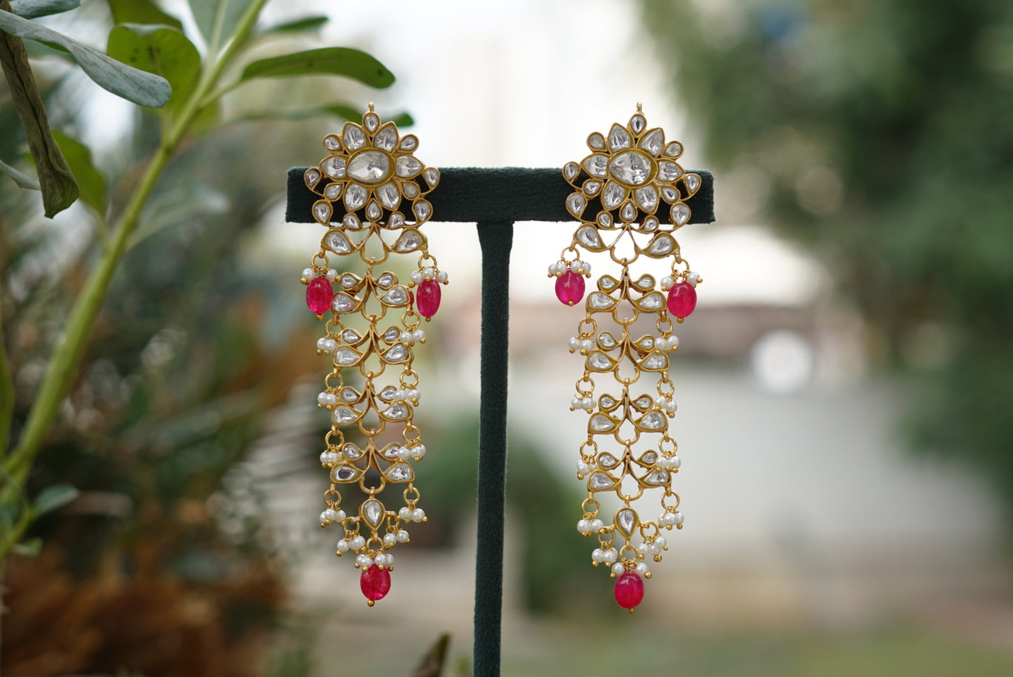 Kundan Earring (1-3335)(R)(PREORDER)