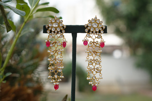 Kundan Earring (1-3335)(R)(PREORDER)