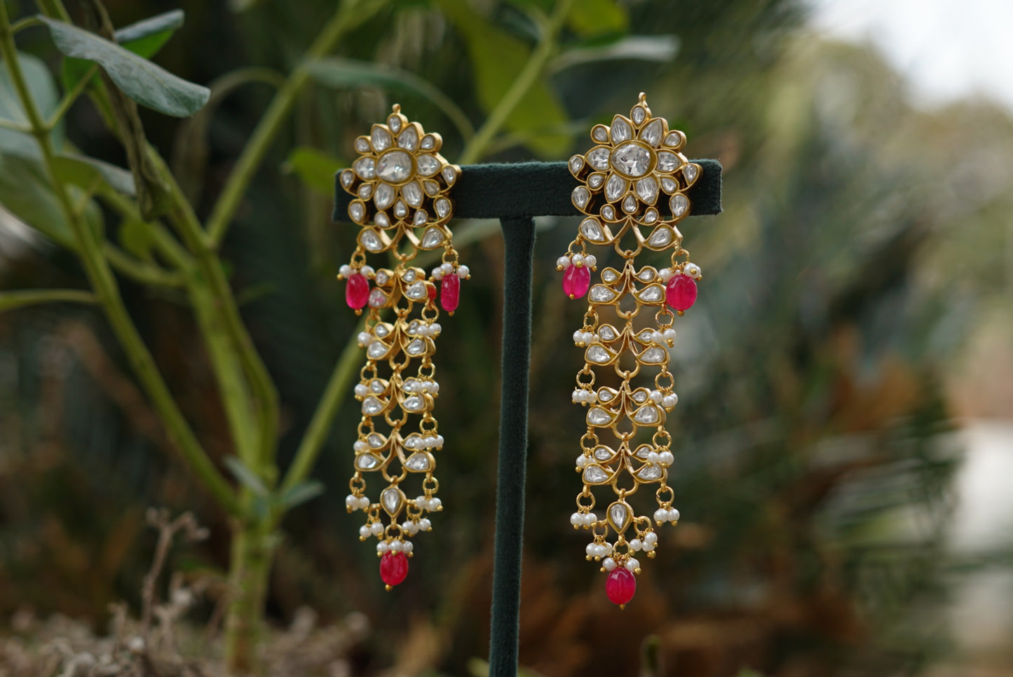 Kundan Earring (1-3335)(R)(PREORDER)