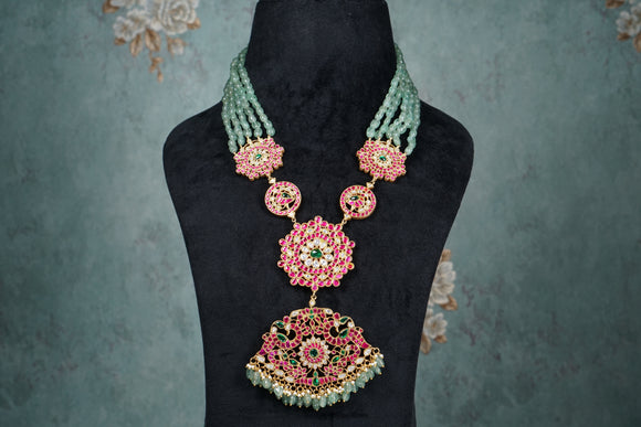 Pink & White Necklace (4-8520)(K)