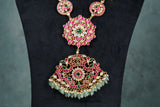 Pink & White Necklace (4-8520)(K)