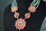 Pink & White Necklace (4-8520)(K)