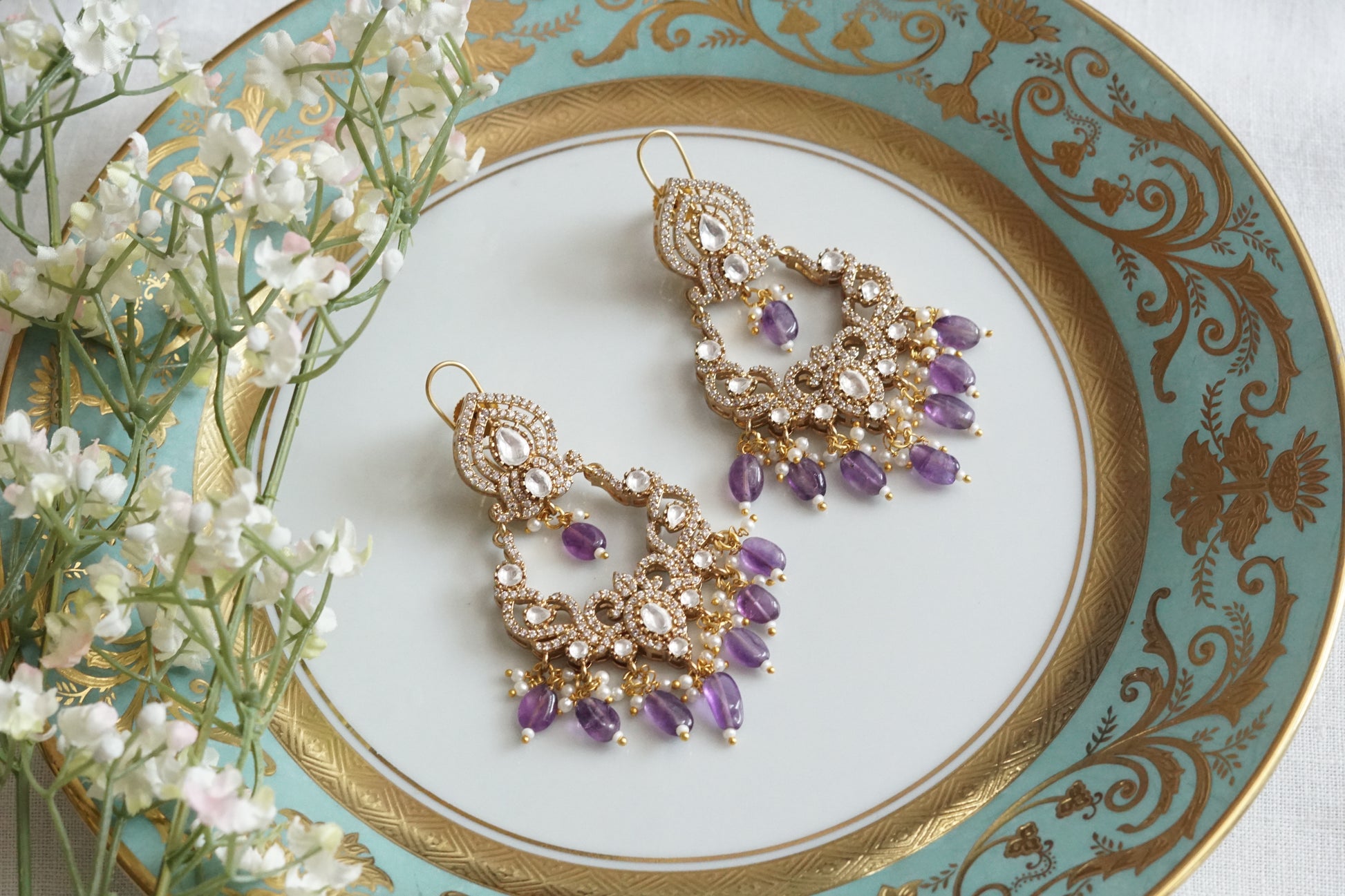 Polki Earrings (1-5159)(B) - JEWELSTYLE