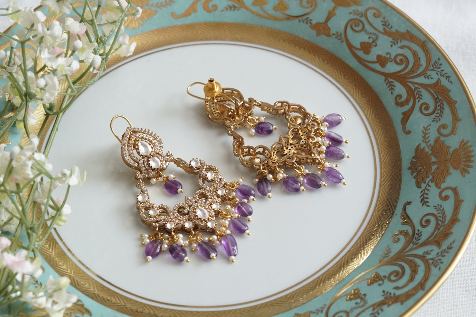 Polki Earrings (1-5159)(B) - JEWELSTYLE