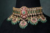 Pink, Green & White Choker (4-8522)(K)