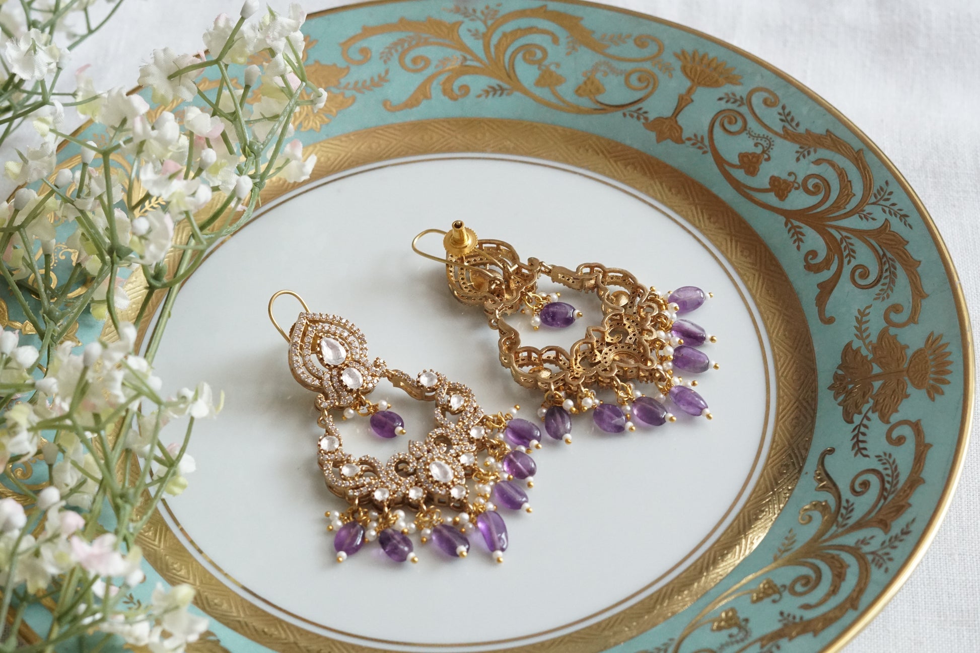 Polki Earrings (1-5159)(B) - JEWELSTYLE