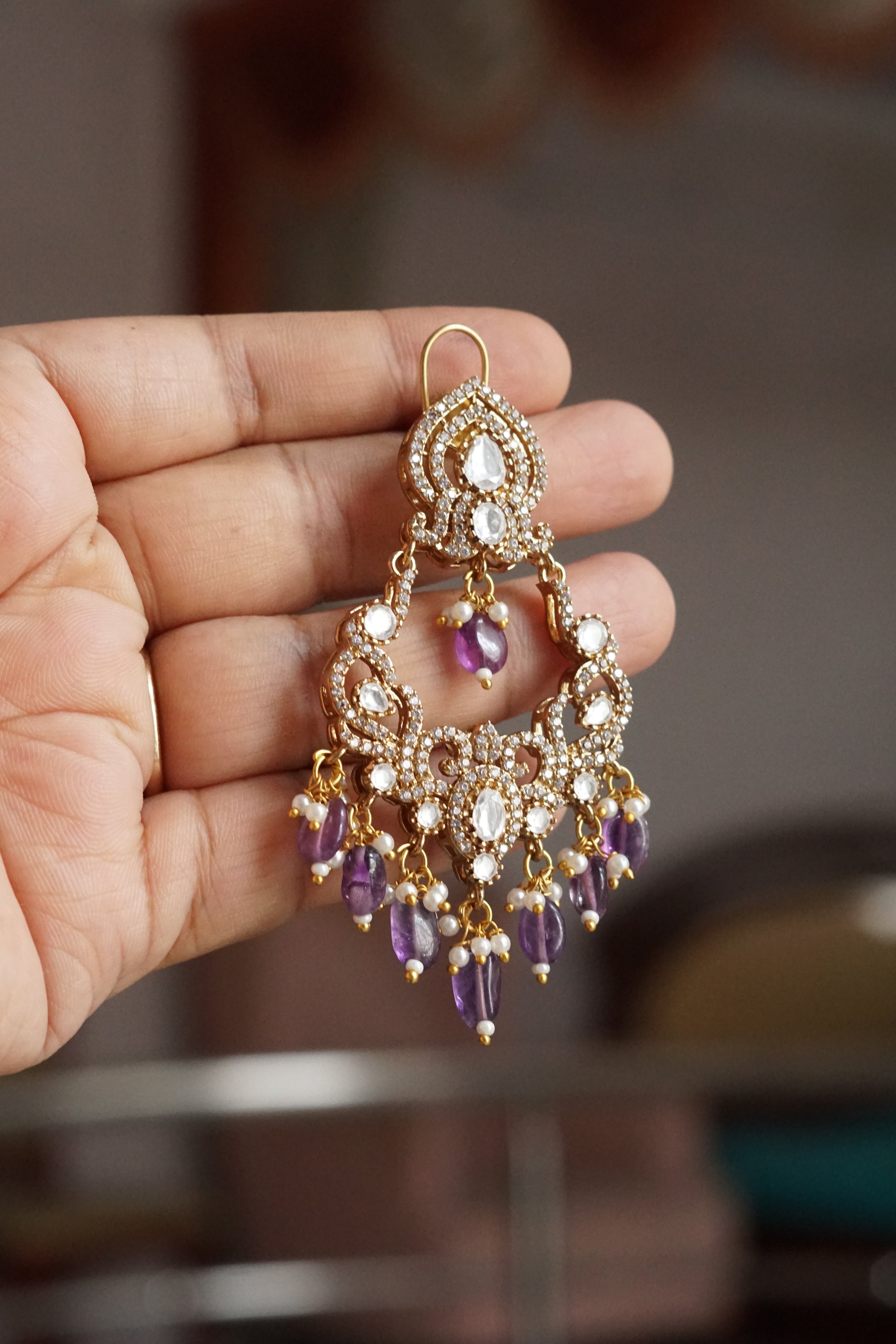 Polki Earrings (1-5159)(B) - JEWELSTYLE
