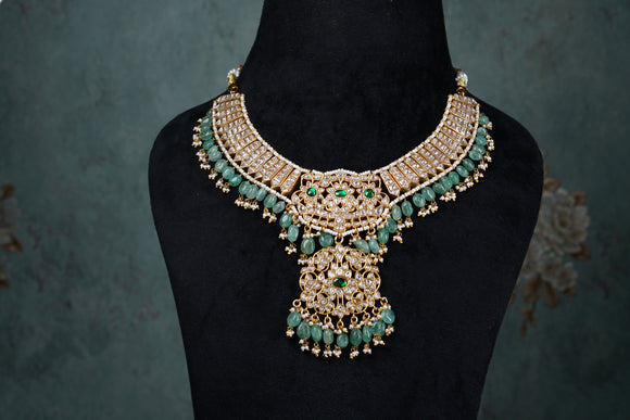 Kundan Reversible Necklace set(4-8579)(K)