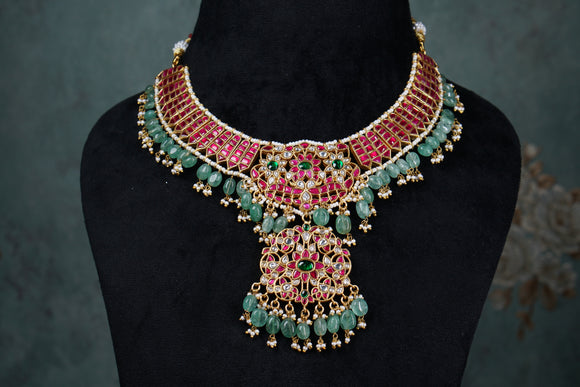 Kundan Reversible Necklace set(4-8579)(K)(offer piece)