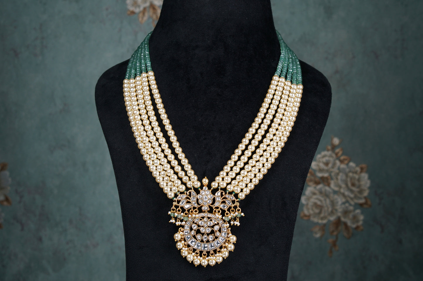 kundan pendant Necklace (4-8528)(K)