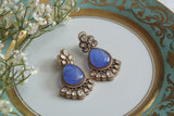 Blue Stone Polki Earrings (1-5156)(B) - JEWELSTYLE