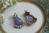 Blue Stone Polki Earrings (1-5156)(B) - JEWELSTYLE