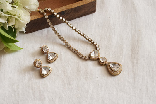 Polki Necklace Set  (4-7966) (B)(PREORDER)