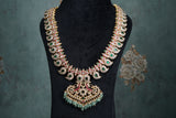Pink, Green & White Necklace (4-8521)(K)