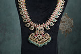 Pink, Green & White Necklace (4-8521)(K)