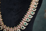Pink, Green & White Necklace (4-8521)(K)