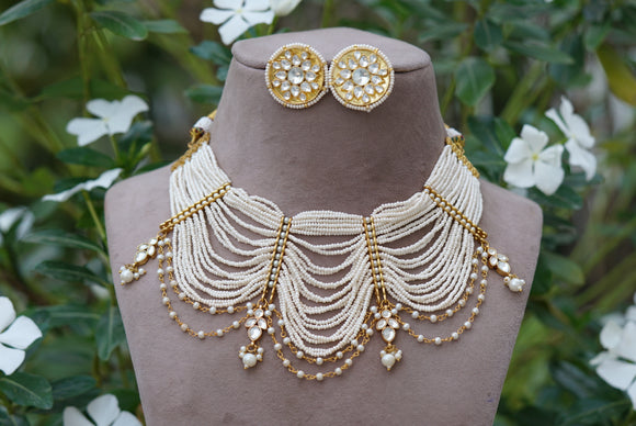 Kundan necklace set (4-6880)(S)(ALLREADY DISCOUNTED)