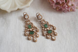 Green Polki earrings (1-4103)(B)