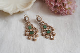 Green Polki earrings (1-4103)(B)