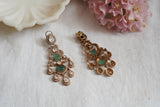 Green Polki earrings (1-4103)(B)