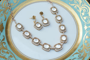Polki necklace set(4-6519)(B)(INTRODUCTORY PRICE)