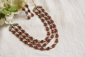 Polki Necklace Set  (4-7962)(made on order 15-20days)