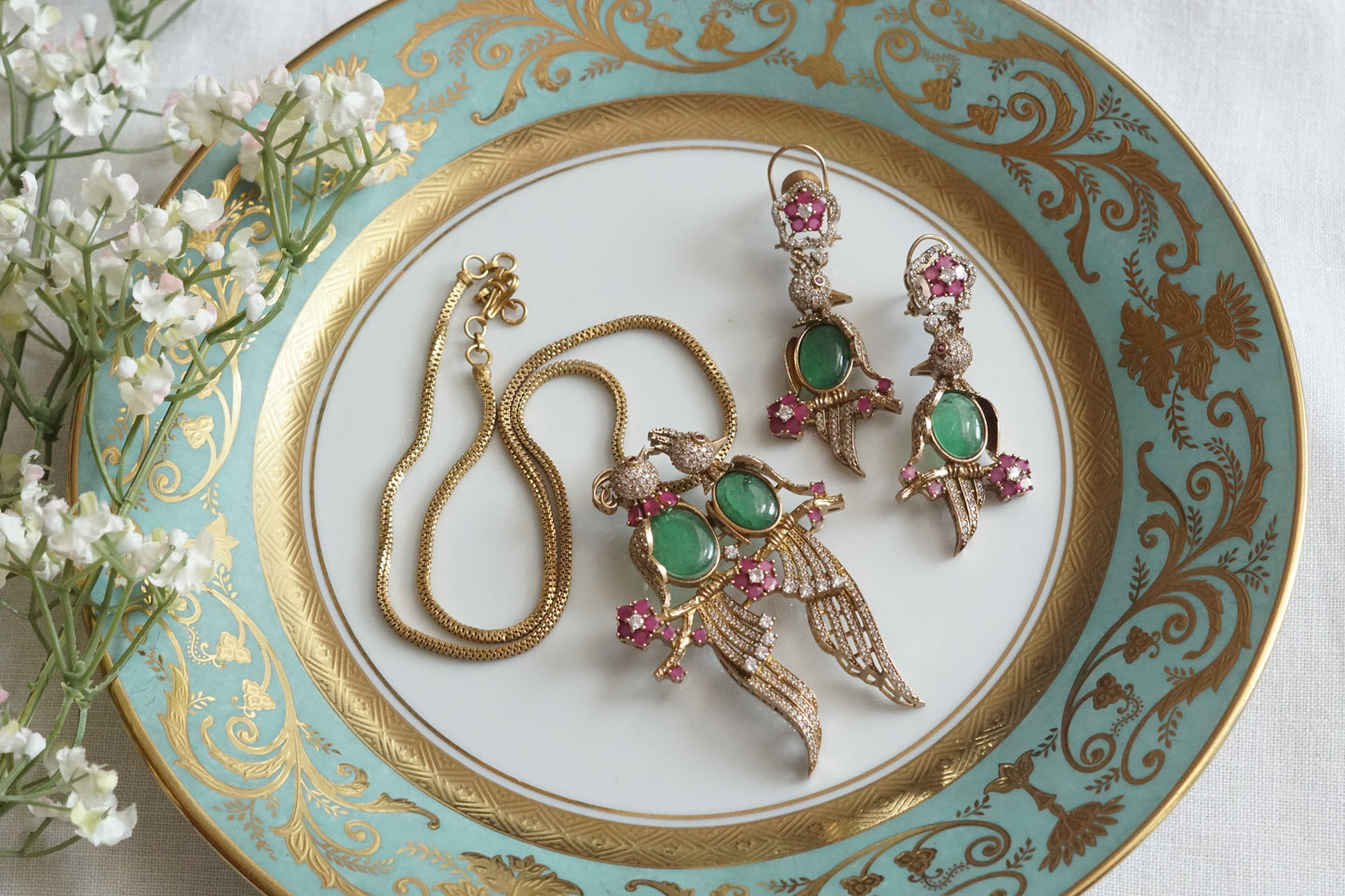 AD Necklace Set (4-9130)(B) - JEWELSTYLE