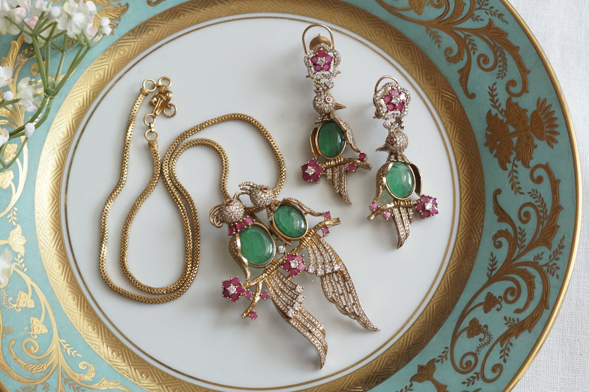 AD Necklace Set (4-9130)(B) - JEWELSTYLE
